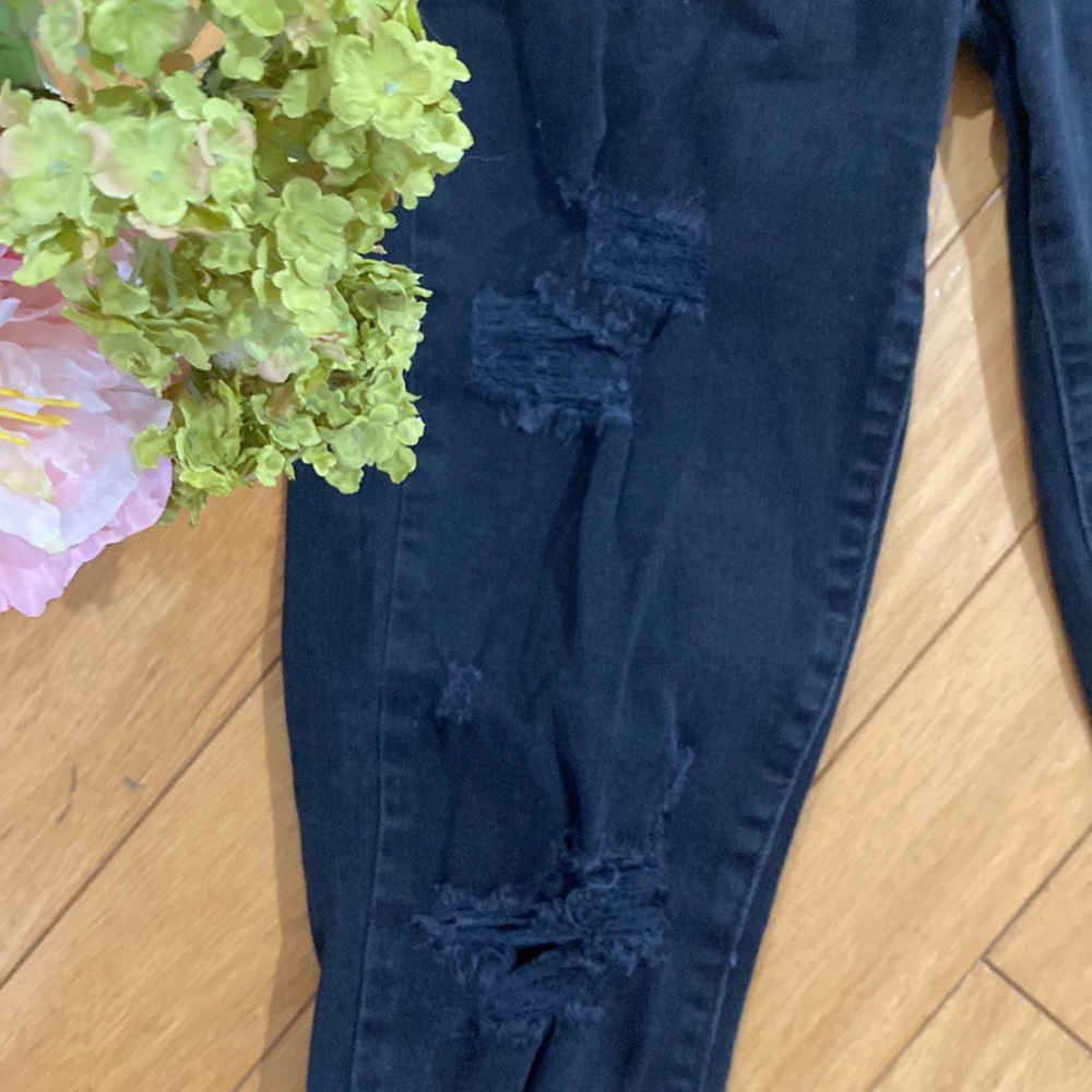 Paige Denim Black Ripped Jeans - Picture 3 of 4